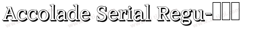 Accolade Serial Regu字体转换